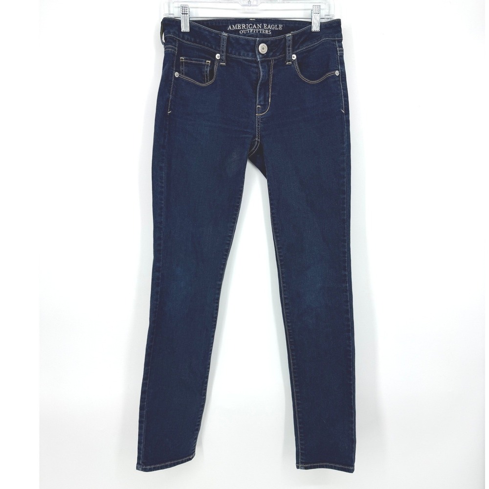 American Eagle Skinny Jeans‎ Womens 4 Regular Dark Wash Indigo Denim